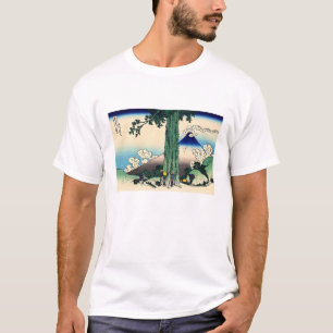 Katsushika Hokusai - Mishima-Pass in Kai Provence T-Shirt