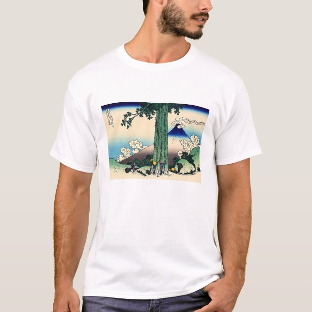 Katsushika Hokusai - Mishima-Pass in Kai Provence T-Shirt (Vorderseite)