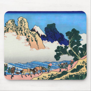 Katsushika Hokusai - Rückseite von Fuji, Fluss Min Mousepad