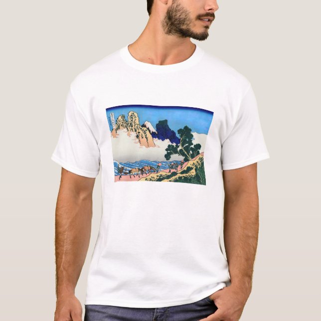 Katsushika Hokusai - Rückseite von Fuji, Fluss Min T-Shirt (Vorderseite)