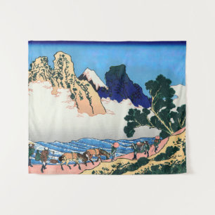 Katsushika Hokusai - Rückseite von Fuji, Fluss Min Wandteppich