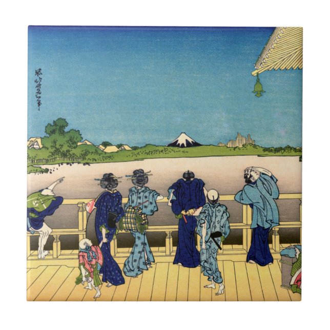 Katsushika Hokusai - Saal Sazai, Temple 500 Rakan Fliese (Vorderseite)