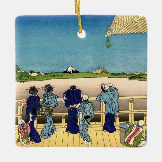 Katsushika Hokusai - Saal Sazai, Temple 500 Rakan Keramikornament (Vorderseite)