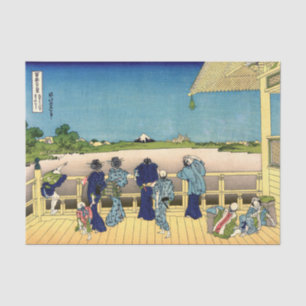Katsushika Hokusai - Saal Sazai, Temple 500 Rakan Seidenpapier