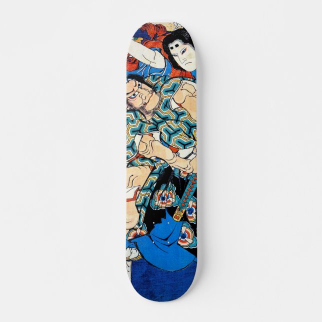 Katsushika Hokusai Samurai Krieger asiatischer Hol Skateboard (Vorne)