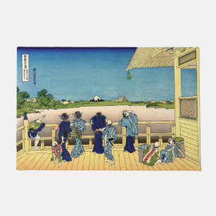 Katsushika Hokusai - Sazaido, Tempel 500 Rakan Fußmatte