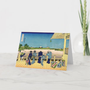 Katsushika Hokusai - Sazaido, Tempel 500 Rakan Karte