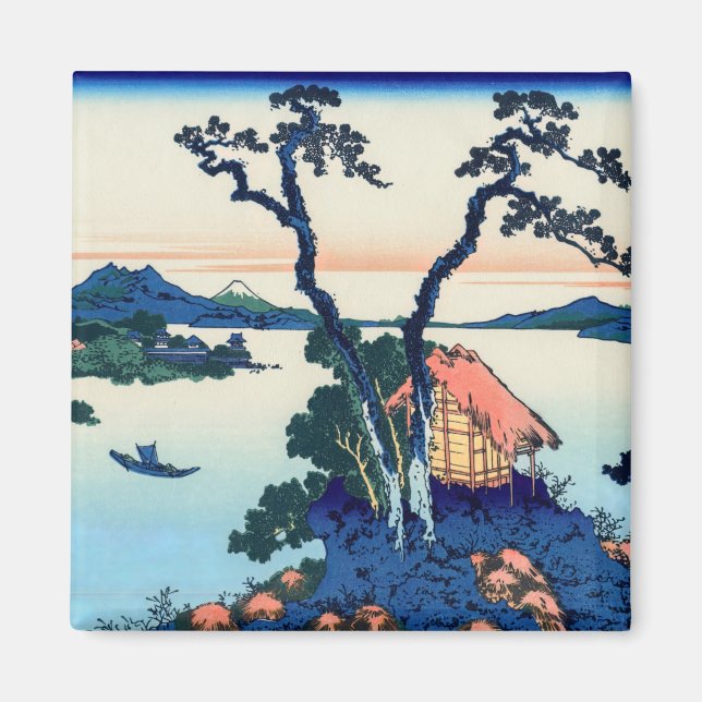 Katsushika Hokusai - Suwa-See in der Provinz Shina Magnet (Vorne)