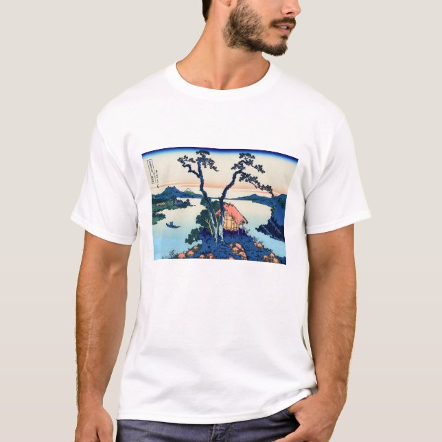 Katsushika Hokusai - Suwa-See in der Provinz Shina T-Shirt (Vorderseite)