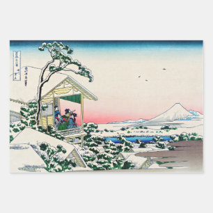 Katsushika Hokusai - Teehaus bei Koishikawa Geschenkpapier Set