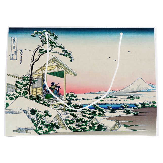 Katsushika Hokusai - Teehaus bei Koishikawa Große Geschenktüte (Vorderseite)