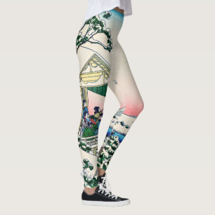 Katsushika Hokusai - Teehaus bei Koishikawa Leggings