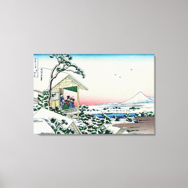 Katsushika Hokusai - Teehaus bei Koishikawa Leinwanddruck (Vorderseite)