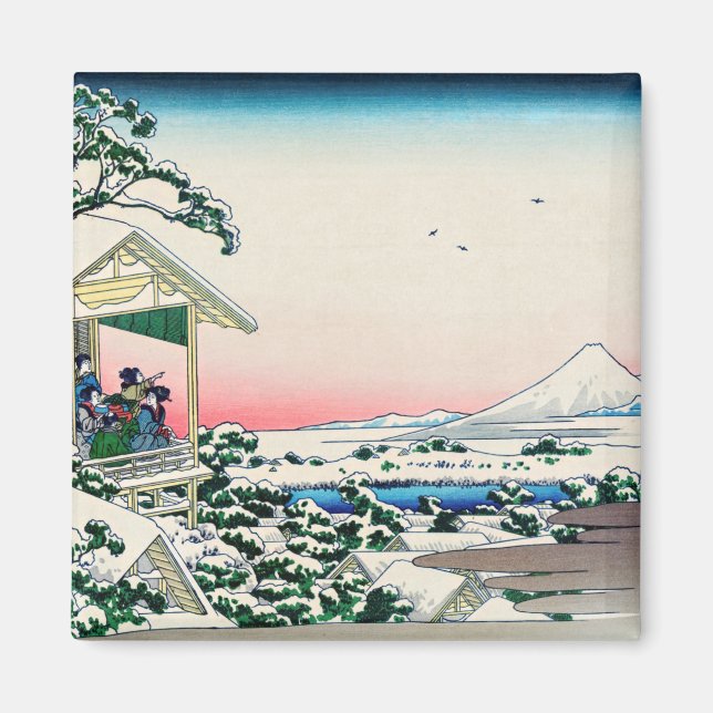 Katsushika Hokusai - Teehaus bei Koishikawa Magnet (Vorne)