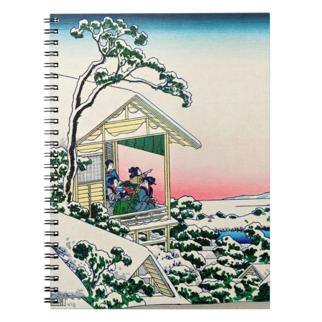 Katsushika Hokusai - Teehaus bei Koishikawa Notizblock (Vorderseite)