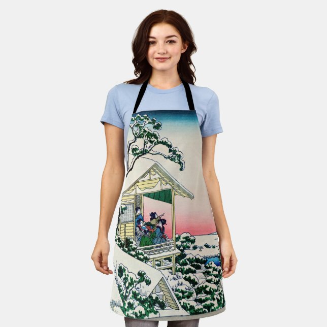 Katsushika Hokusai - Teehaus bei Koishikawa Schürze (Getragen)