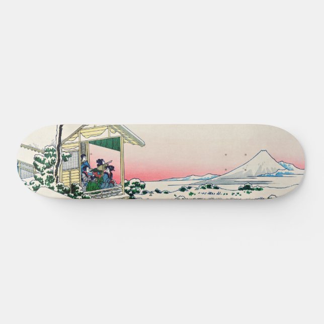 Katsushika Hokusai - Teehaus bei Koishikawa Skateboard (Horizontal)