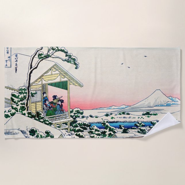 Katsushika Hokusai - Teehaus bei Koishikawa Strandtuch (Vorderseite)