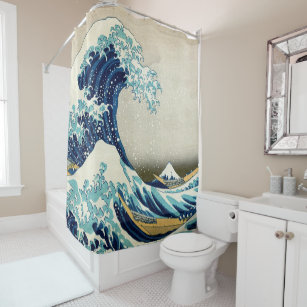 Katsushika Hokusai - The Great Wave off Kanagawa Duschvorhang