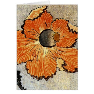 Katsushika Hokusai Ukiyo-e Woodcut Print - Poppies