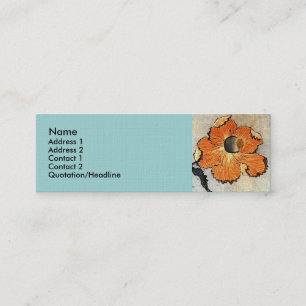 Katsushika Hokusai Ukiyo-e Woodcut Print - Poppies Mini Visitenkarte