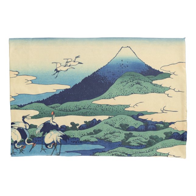 Katsushika Hokusai - Umegawa in der Provinz Sagami Kissenbezug (Vorderseite)