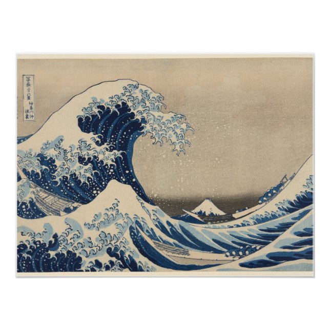 Katsushika Hokusai,Under the Wave off Kanagawa  Poster (Vorderseite)