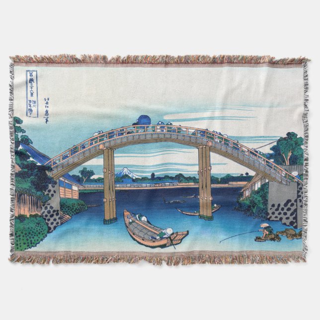 Katsushika Hokusai - Unter der Mannenbrücke, Fukag Decke (Vorderseite)