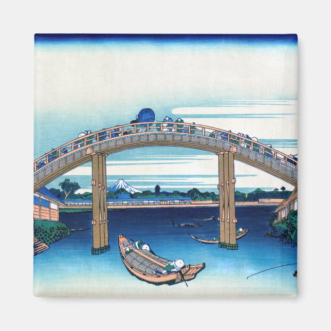 Katsushika Hokusai - Unter der Mannenbrücke, Fukag Magnet (Vorne)