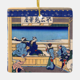 Katsushika Hokusai - Yoshida auf dem Tokaido Keramikornament