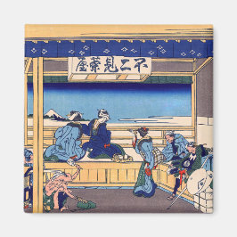 Katsushika Hokusai - Yoshida auf dem Tokaido Magnet
