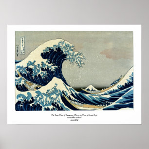 Katsushika Hokusais große Welle weg von Kanagawa Poster