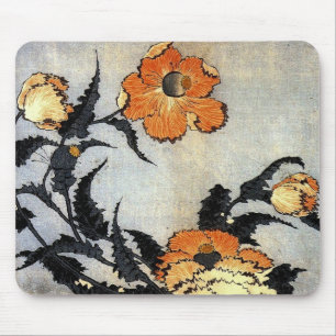 Katsushika Hokusai's Poppies Mouse Pad Mousepad