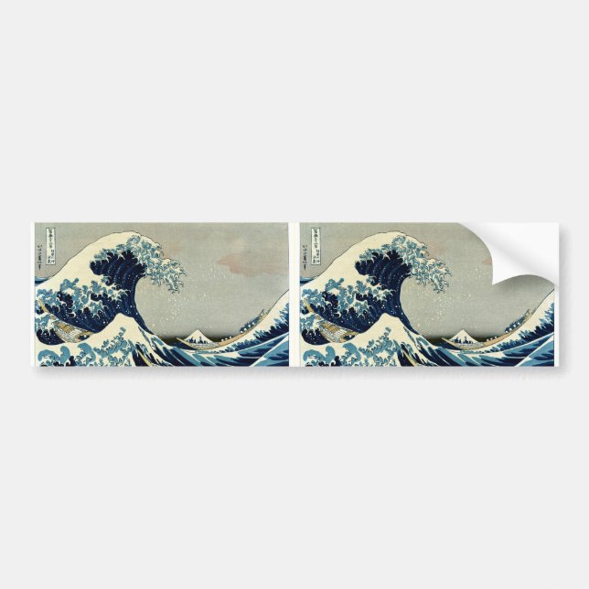Katsushika Hokusai's The Great Wave off Kanagawa Autoaufkleber (Vorne)