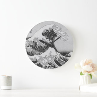 Katsushika Hokusai's The Great Wave off Kanagawa - Große Wanduhr