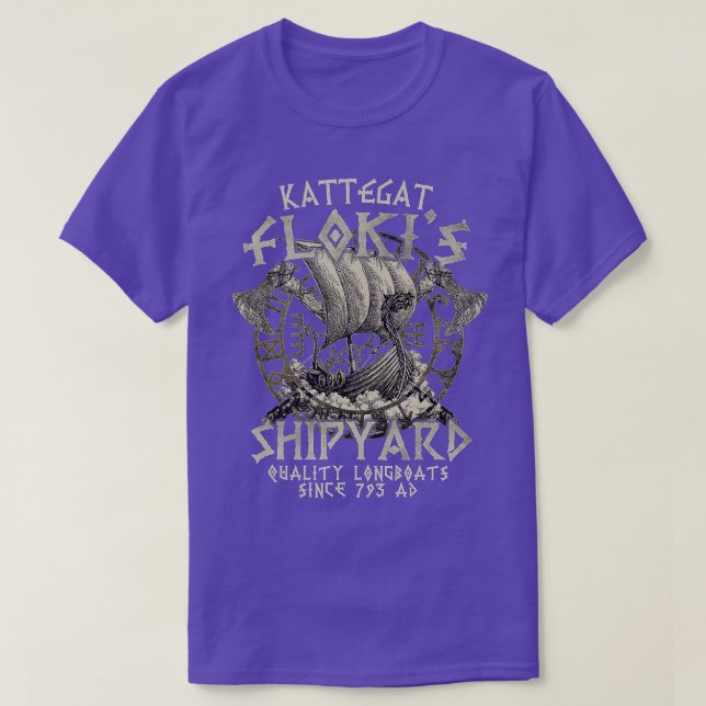 Kattegat Flokis Shipyards Quality Longboats Since T-Shirt (Design vorne)