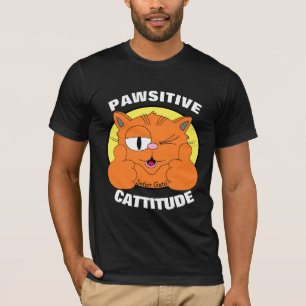 KATTITUDE Winking Cartoon Katzenkatze Señor Gato T-Shirt