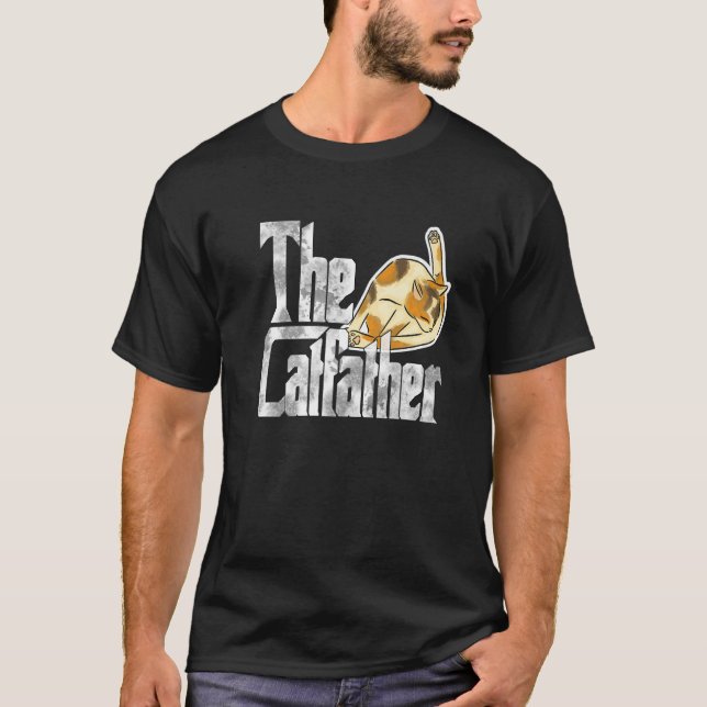 Katvater Vater Mafia Whiskers Male Daddy T-Shirt (Vorderseite)