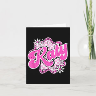 Katy Checkered Blume Groovy I Liebe Katy 80's Vint Karte