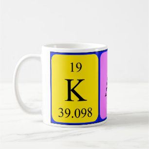 Katy Namen-Tasse periodischer Tabelle Tasse