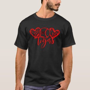 Katy Tigers Baseball Heart Liebe Baseball T-Shirt
