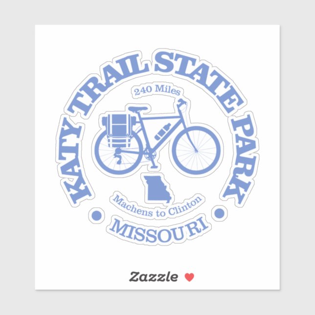 Katy Trail Staat Park (Fahrrad) Aufkleber (Blatt)