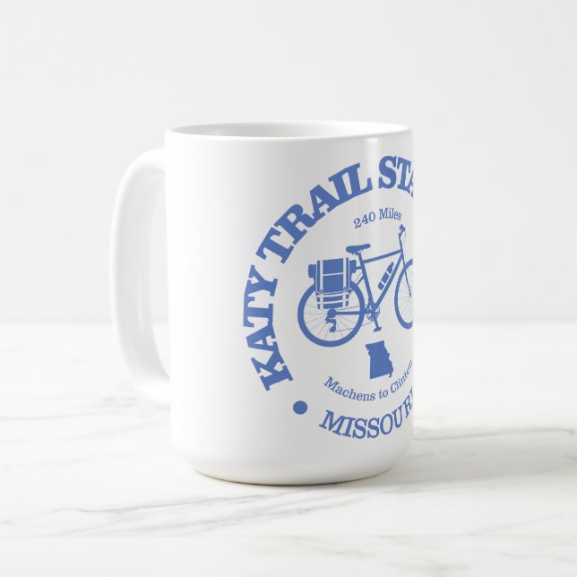 Katy Trail Staat Park (Fahrrad) Kaffeetasse (Vorderseite Links)