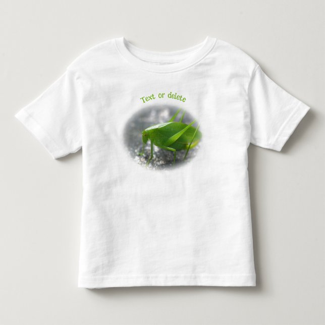 Katydid Grasshopper Nature Personalized Kleinkind T-shirt (Vorderseite)