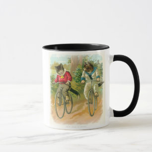 Katz auf Fahrrädern Tasse