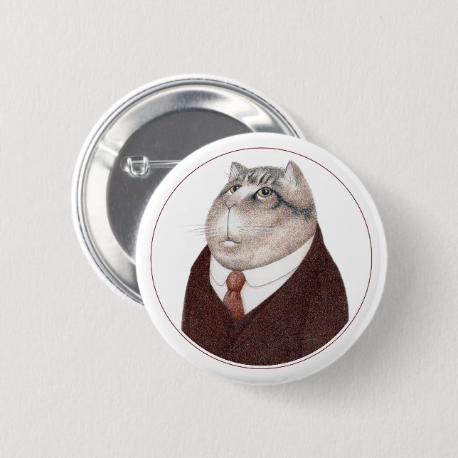 KATZ-Button-Runde-Taste II Button (Vorne & Hinten)