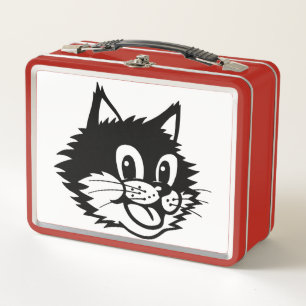 KATZ-CARTOON-RETRO METAL-LUNCHBOX METALL BROTDOSE