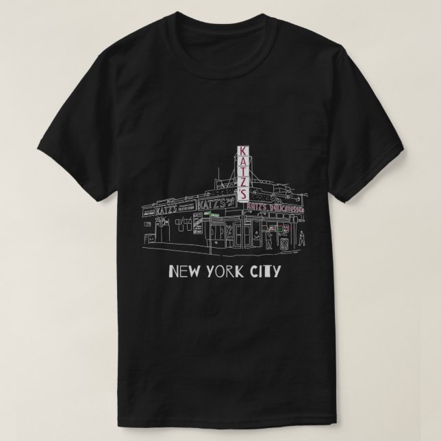 Kat'z Deli New York City für Reuben Sandwich Fans T-Shirt (Design vorne)
