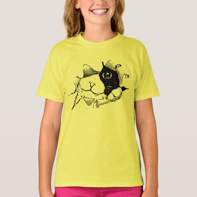 Katz den T - Shirt aus dem Beutel (Vorderseite)