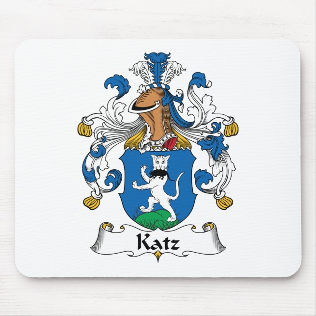 Katz Familienwappen Mousepad (Vorne)